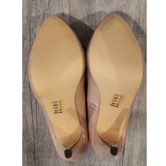 Michael Antonio NEW Patent Leather Launey Nude Platform Pump Size 10 - Picture 3 of 5